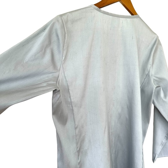 Eileen Fisher tunic top with crew neckline and 3/4 length sleeves,  in 💯 silk - Picture 12 of 16